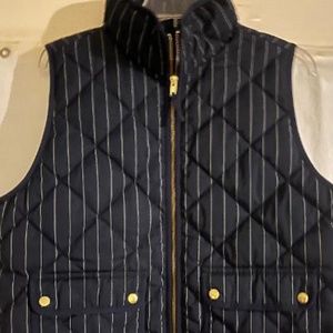 J.Crew Brand New (NWT) Women's Down Sleeveless Vest Navy Blue Sz Lg